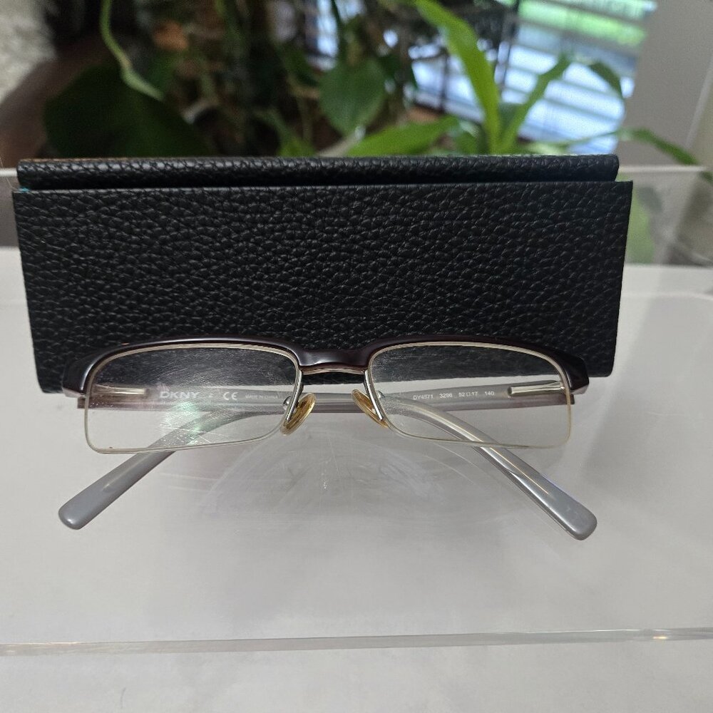 🖤3/$45🐝 DKNY 4571 Feminine Small Glasses Frames Half Rectangle 52-17-140